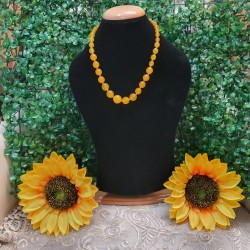 Citrine CRYSTAL Beads Necklace 