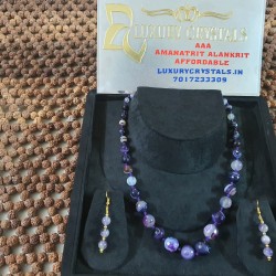 Amethyst Necklace with Earrings