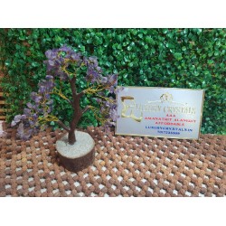AMETHYST Tree Amethyst CRYSTAL Chips Tree With Wooden Base