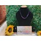Amethyst CRYSTAL Beads Necklace with Earrings