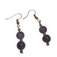 Amethyst CRYSTAL Beads Earrings