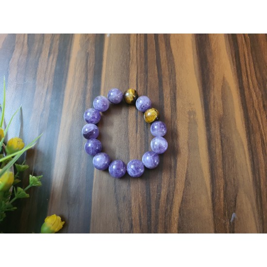 Amethyst with Tiger Eye Bracelet