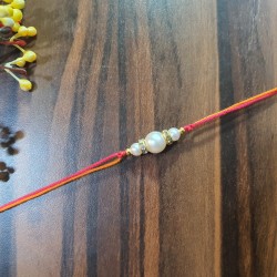 PEARL  CRYSTAL Rakhi  with Evil Eye