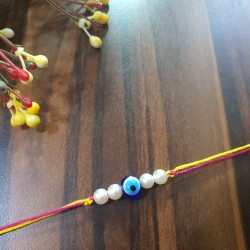 Pearl Rakhi with Evil Eye