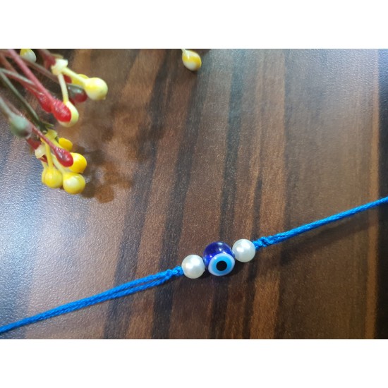 Pearl Rakhi With Evil Eye