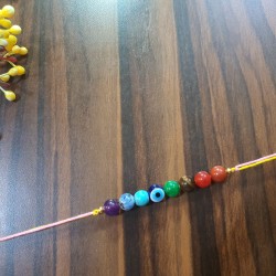 7 Chakra CRYSTAL Rakhi With Evil Eye