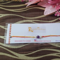 Pearl Rakhi With Amethyst