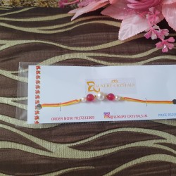 Pearl Rakhi With red Agate