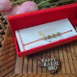GIFT COMBO OFFER Picture Jasper CRYSTAL Rakhi With Mogra Wax Perfume