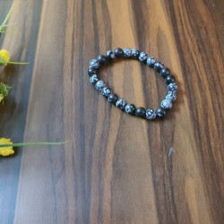 Snowflake Obsidian Crystal Bracelet
