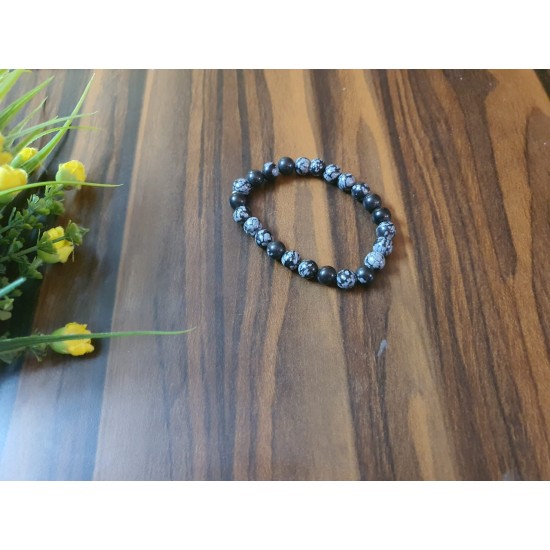 Snowflake Obsidian Crystal Bracelet