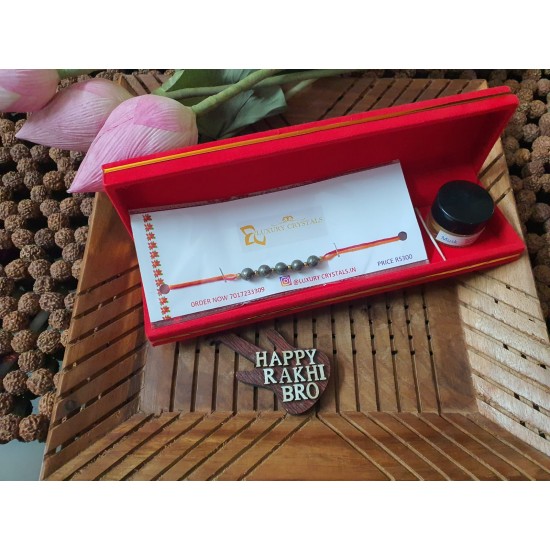 GIFT COMBO OFFER Pyrite CRYSTAL Rakhi and musk wax perfume
