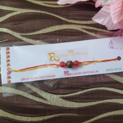 Red Agate CRYSTAL Rakhi with Tiger Eye