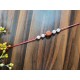 CRYSTAL Rakhi With Red Jasper with Rose Quartz CRYSTAL Beads with Golden  Charms beads in  Thread