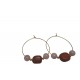 Rose Quartz with Red Jasper Earrings