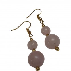 Rose Quartz CRYSTAL Beads Earrings