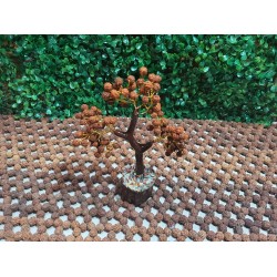Rudraksh Tree with Rudraksh Beads with wooden base