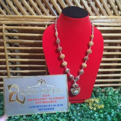 1 to 14 Mukhi Siddha Rudraksha Mala with Gauri-Shankar and Ganesh Rudraksha