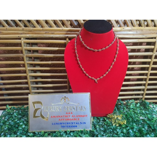 5 Mukhi/Face Rudraksha Silver Chain