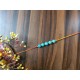 CRYSTAL Rakhi With Turquoise CRYSTAL Beads with Golden charm Beads in Thread
