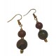 Unakite CRYSTAL Beads Earrings
