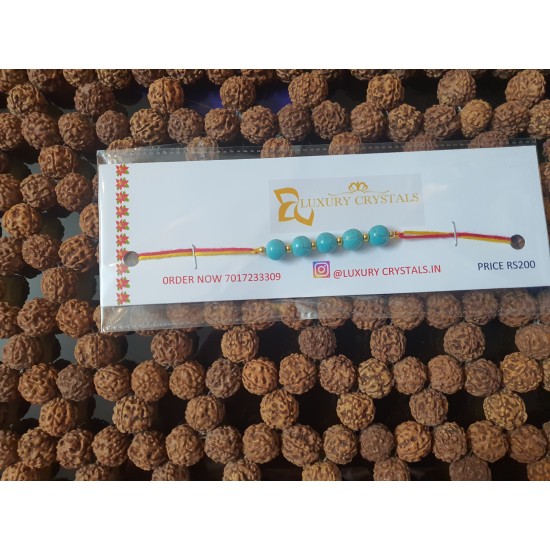 Turquoise CRYSTAL Rakhi