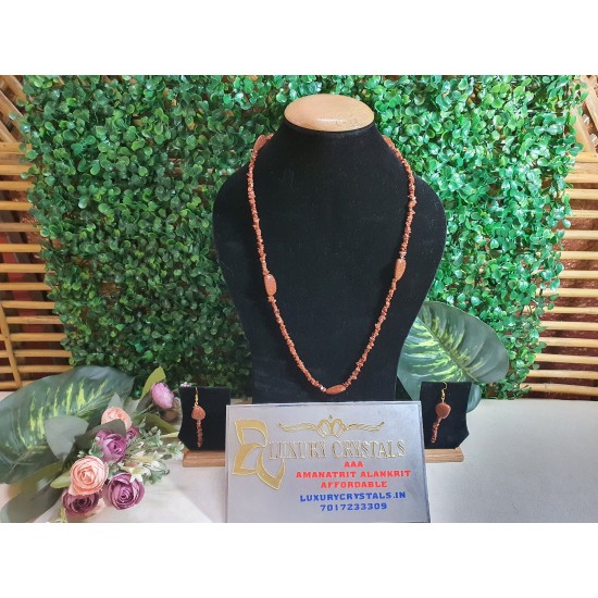 Sunstone CRYSTAL Necklace with Earrings