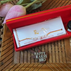 GIFT COMBO OFFER Selenite and Rose Quartz CRYSTAL rakhi and vetivert wax perfume