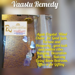 CRYSTAL Agate Windchimes with 7 chakra CRYSTAL Chips Ring