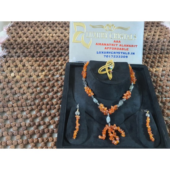 Black Pearl Necklace with white Pearl  