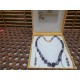 Black Pearl Necklace with white Pearl  