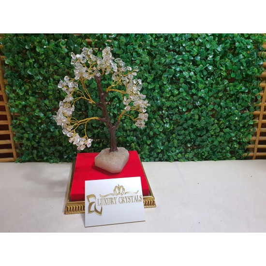 CLEAR QUARTZ CRYSTAL TREE with CLEAR QUARTZ BASE