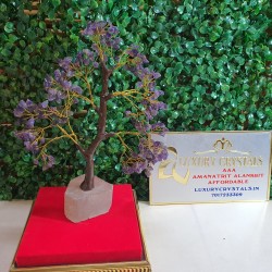 Amethyst Crystal Tree with Rose Quartz CRYSTAL base